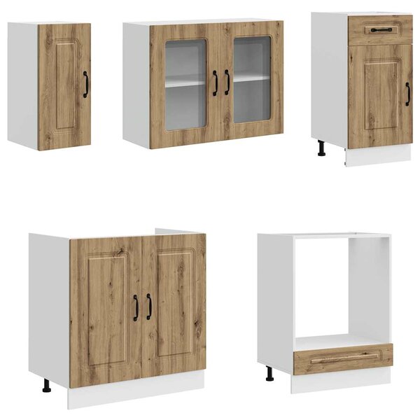 8dílná sada kuchyňských skříněk "Kalmar" dub artisan kompozit 3314800