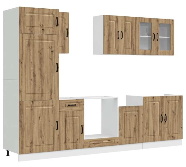 8dílná sada kuchyňských skříněk "Kalmar" dub artisan kompozit 3314800
