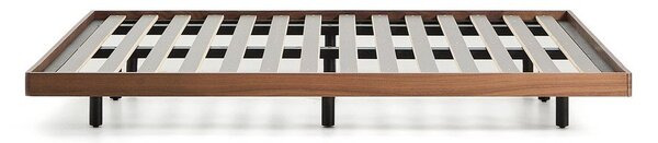 Hnědá dvoulůžková postel z březového dřeva bez čela s roštem 160x200 cm Norlen – Kave Home