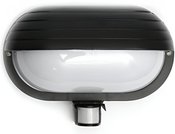 HADEX RIO venkovní nástěnné svítidlo s čidlem 1xE27/60W/230V/IP44, černá barva