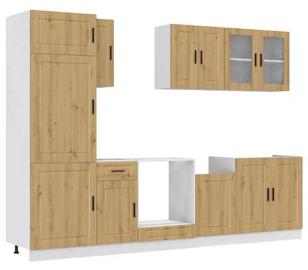 8dílná sada kuchyňských skříněk "Kalmar" dub artisan kompozit 3314820