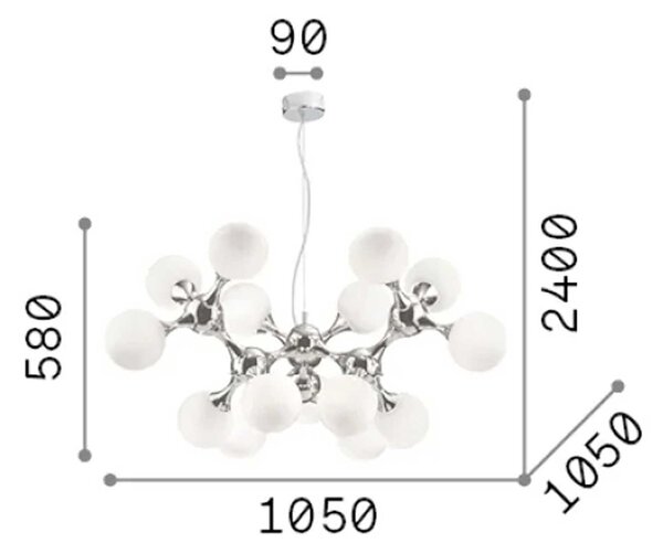 Ideal lux Nodi E14 závěsné svítidlo 15Bílá