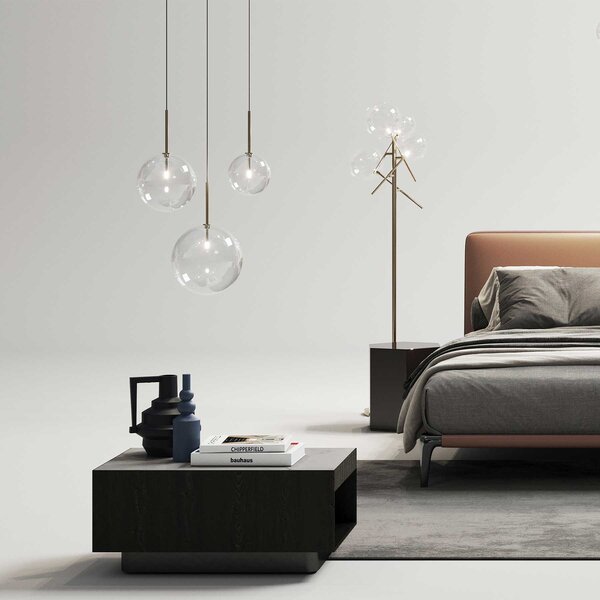 Ideal lux Equinoxe G4 závěsné svítidlo ChromováØ200mmČiré