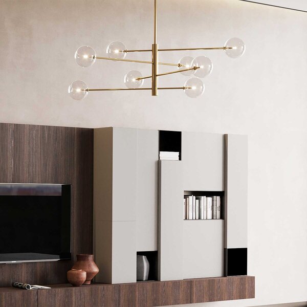 Ideal lux Equinoxe G4 závěsný lustr Chromová8Čiré