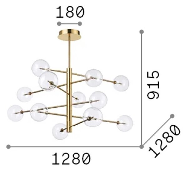 Ideal lux Equinoxe G4 závěsný lustr Chromová8Čiré