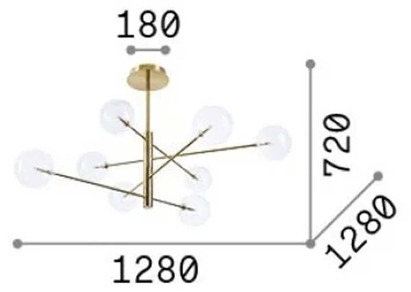 Ideal lux Equinoxe G4 závěsný lustr Chromová8Čiré