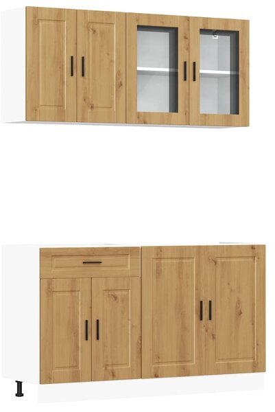 4dílná sada kuchyňských skříněk "Kalmar" dub artisan kompozit 3314880