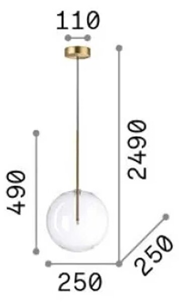 Ideal lux Equinoxe G4 závěsné svítidlo ChromováØ200mmČiré