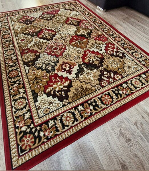 HU Červeno-béžový klasický koberec Shiraz Bcf Aztek Rozměr: 50x80 cm