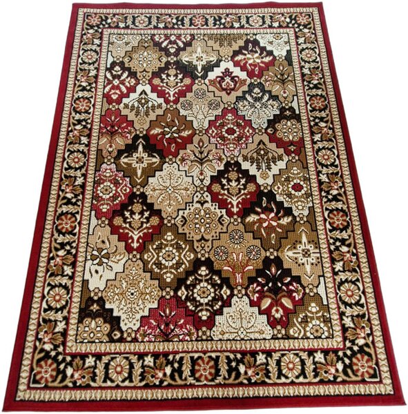 HU Červeno-béžový klasický koberec Shiraz Bcf Aztek Rozměr: 50x80 cm