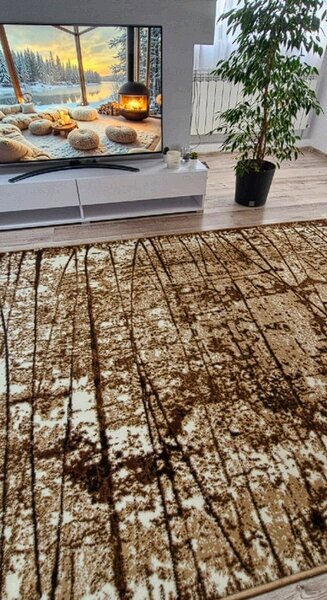 HU Béžový klasický koberec Shiraz Bcf Bodkovany – béžový Rozměr: 50x80 cm