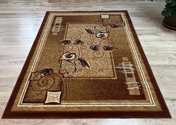 HU Hnědý klasický koberec Shiraz Bcf Kalia-braz Rozměr: 60x110 cm