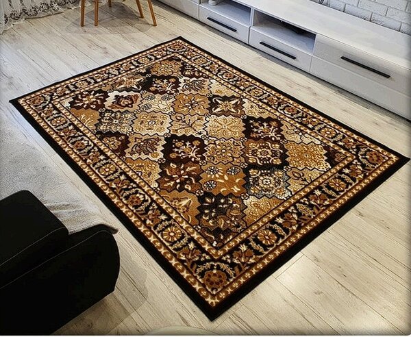 HU Hnědo-černý klasický koberec Shiraz Bcf Aztek Rozměr: 50x80 cm