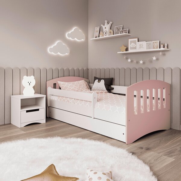 POSTEL PRO DĚTI A MLÁDEŽ 80/140 cm, bílá, pink MID.YOU - Dětské pokoje sestavy, Online Only