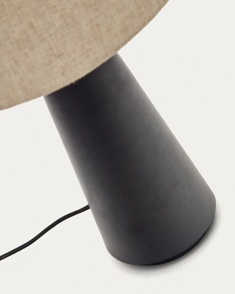 Černo-béžová stolní lampa s textilním stínidlem (výška 60 cm) Torrent – Kave Home