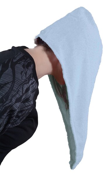 Rychleschnoucí turban na vlasy RENA světle modrý