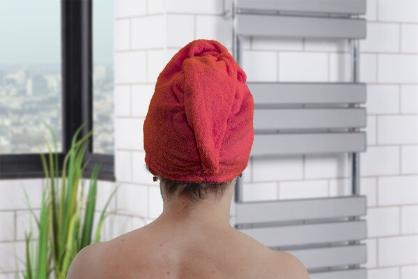 Rychleschnoucí turban na vlasy RENA červený