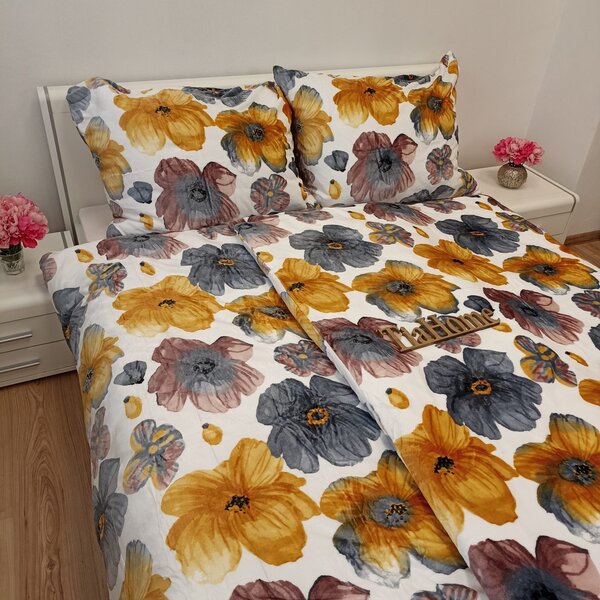 Mikroplyšové povlečení Daisy 200x140cm+90x70cm TiaHome