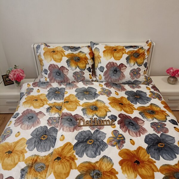 Mikroplyšové povlečení Daisy 200x140cm+90x70cm TiaHome