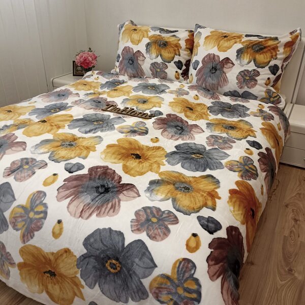 Mikroplyšové povlečení Daisy 200x140cm+90x70cm TiaHome