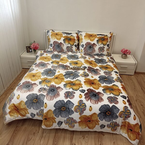 Mikroplyšové povlečení Daisy 200x140cm+90x70cm TiaHome