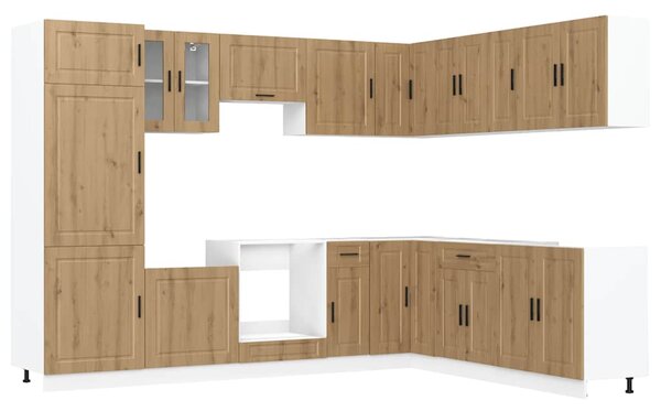14dílná sada kuchyňských skříněk "Porto" dub artisan kompozit 3315000