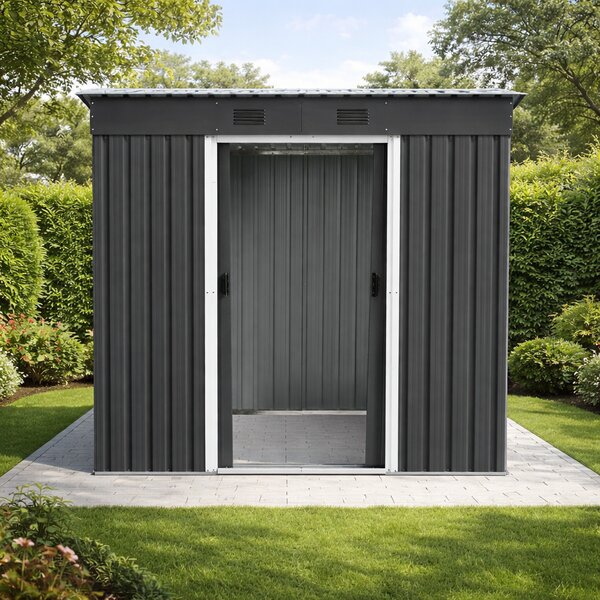 Zahradní domek BestBerg ZD-67AW / 4,3 m² / 197 × 217 × 202 cm / antracit/bílá