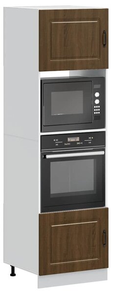 Skříňky na troubu 2 ks "Kalmar" hnědý dub, dřevěné 3315038