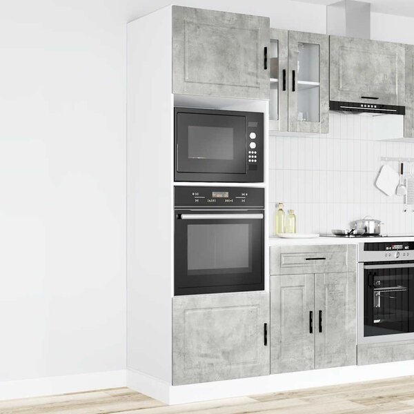 Skříňky na troubu 2 ks "Porto" betonově šedá kompozitní dřevo 3315055