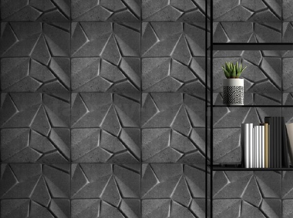 3D panel 0032, rozměr 50 cm x 50 cm, MERKUR šedý, IMPOL TRADE