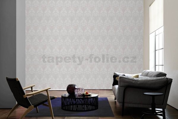 Vliesové tapety na zeď Mata Hari A.S.38091-3, rozměr 10,05 m x 0,53 m, Art-Deco bílo-stříbrné, A.S. CRÉATION