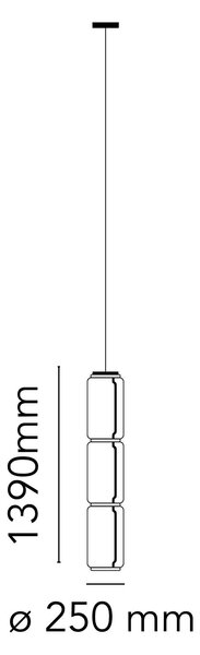 Flos Noctambule LED závěsné skleněné svítidlo 6500mm