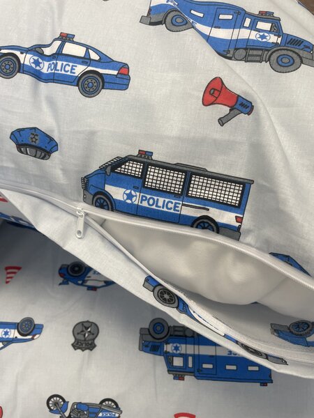 Povlečení bavlněné dětské Policie TiaHome - Detský set 130x90cm + 65x45cm