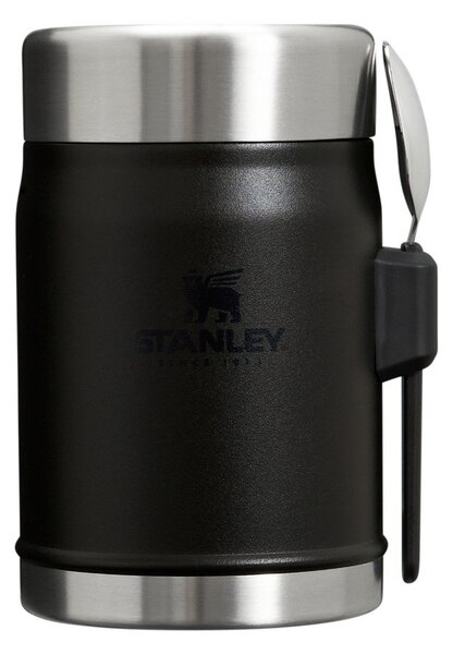Matně černá termoska na jídlo z nerezové oceli 400 ml Legendary Food Jar + Spork Black 2.0 – Stanley
