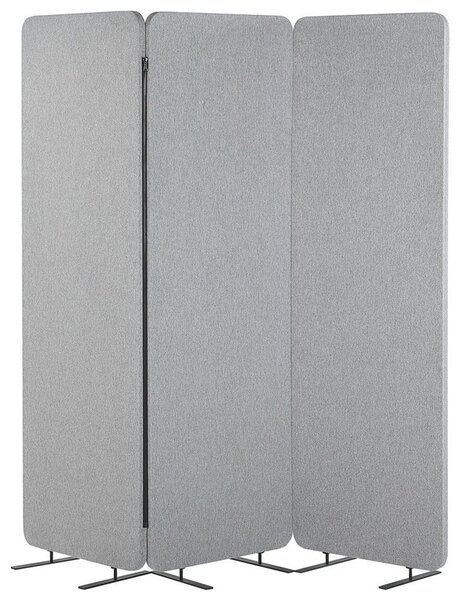 Akustická dělící stěna 184 x 184 cm světle šedá STANDI