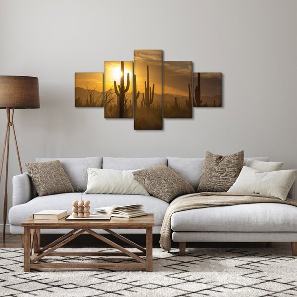 Obraz - Kaktusy Saguaro (125x70 cm)