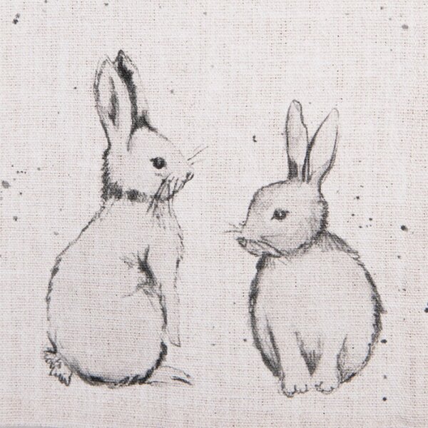 Bavlněná utěrka s králíčky Bunny Buddies I – 50x70 cm