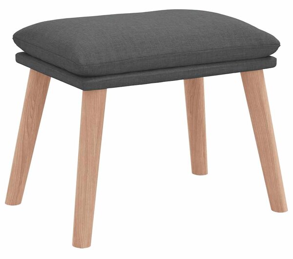 Relaxační křeslo s podnožkou tmavě šedé textil 3315150