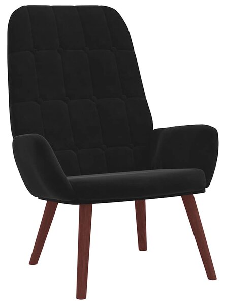 Relaxační křeslo s podnožkou černé samet 3315144