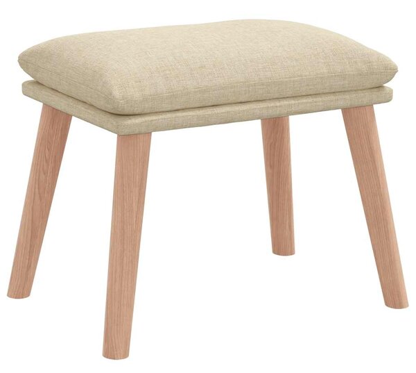 Relaxační křeslo s podnožkou krémové textil 3315151