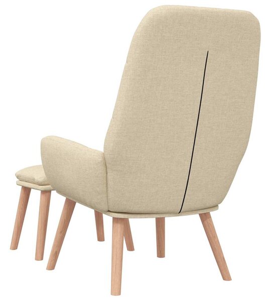 Relaxační křeslo s podnožkou krémové textil 3315151