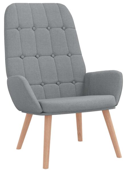 Relaxační křeslo s podnožkou světle šedé textil 3315149