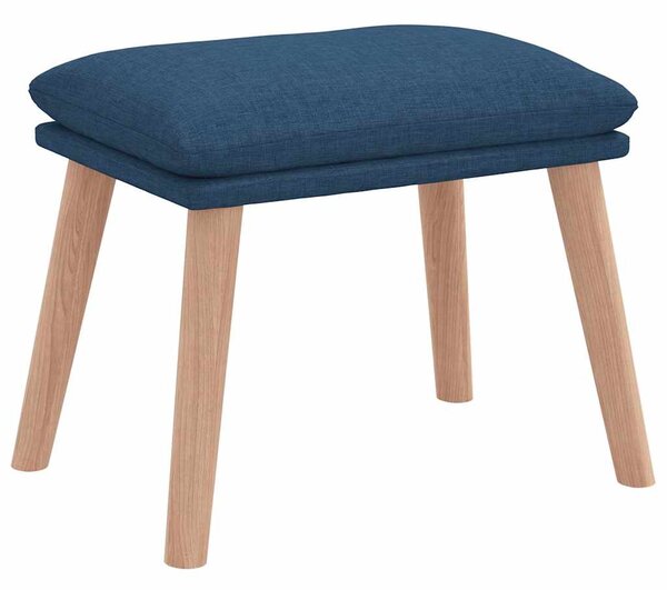 Relaxační křeslo s podnožkou modré textil 3315152