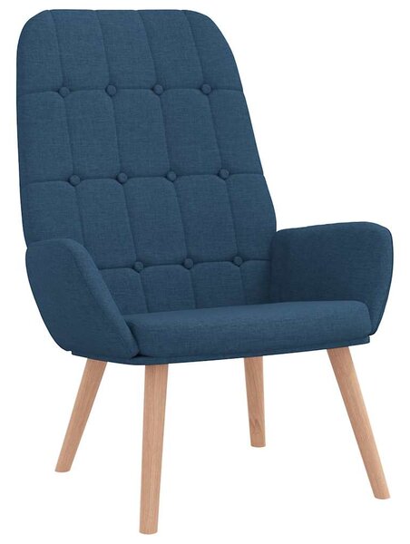 Relaxační křeslo s podnožkou modré textil 3315152