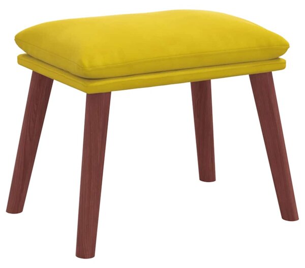 Relaxační křeslo s podnožkou žluté samet 3315145
