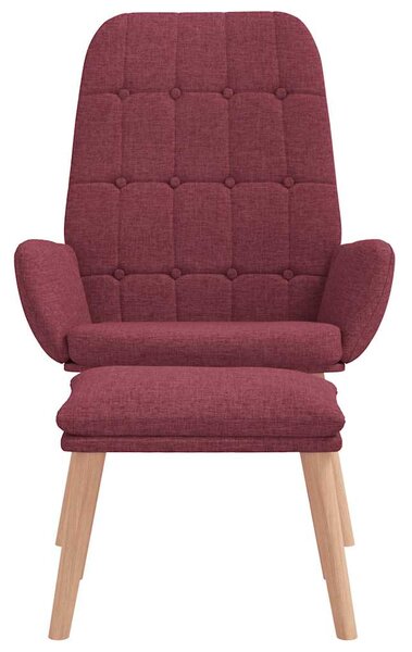 Relaxační křeslo s podnožkou vínové textil 3315155
