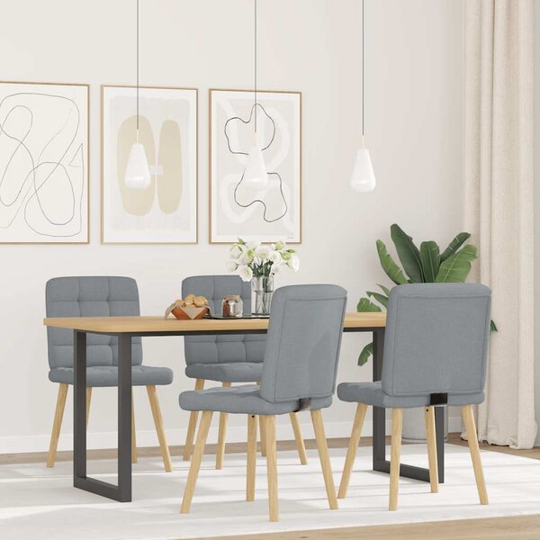 Jídelní židle 4 ks světle šedé textil 3315191