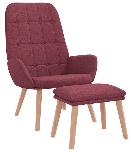 Relaxační křeslo s podnožkou vínové textil 3315155