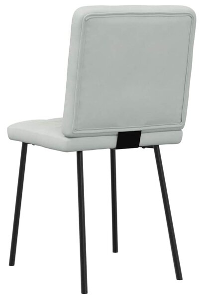 Jídelní židle 4 ks světle šedé samet 3315157