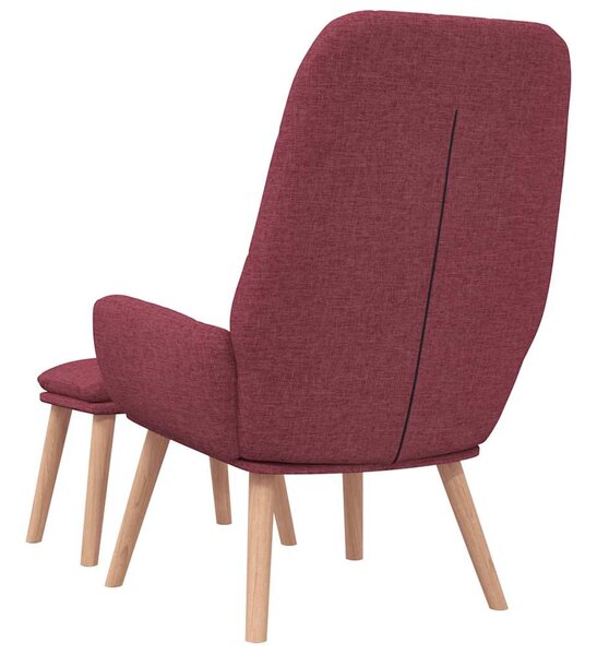 Relaxační křeslo s podnožkou vínové textil 3315155